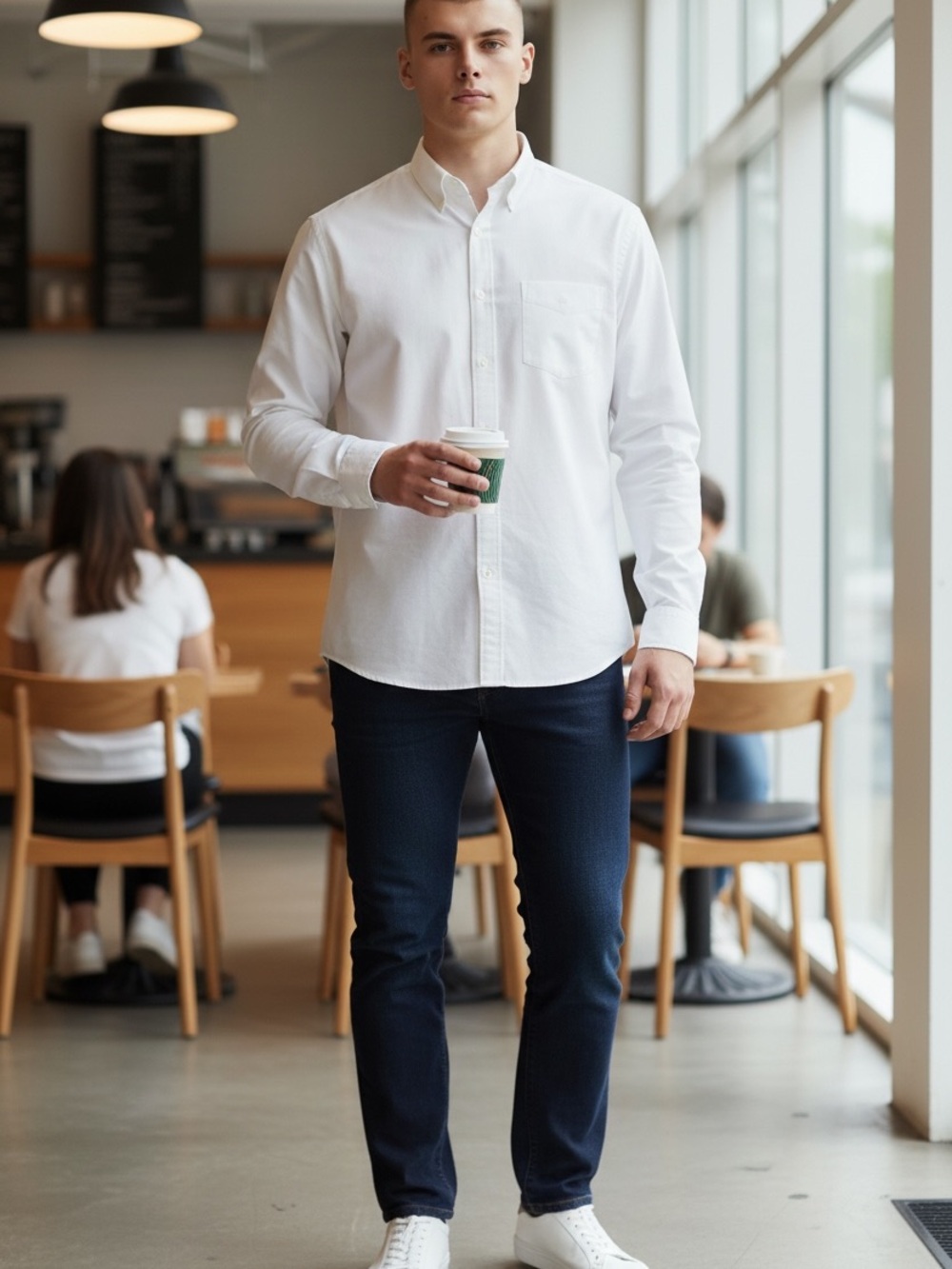 J.Crew Flex Washed Slim Untucked Button Down Shirt White Large NWT